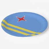 Aruba-vlag Papieren Bordje (Gekanteld)