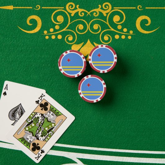 Aruba-vlag Poker Chips (Pokertafel (Stack))