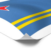 Aruba Vlag Poster Print (Hoek)