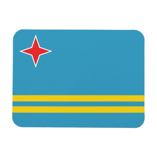 Aruba vlag Premium magneet (Horizontaal)