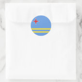 Aruba-vlag Ronde Sticker (Tas)