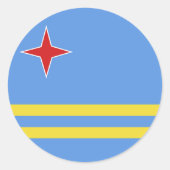 Aruba-vlag Ronde Sticker (Voorkant)