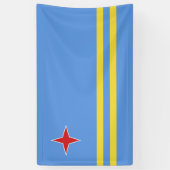 Aruba-vlag Spandoek (Verticaal)