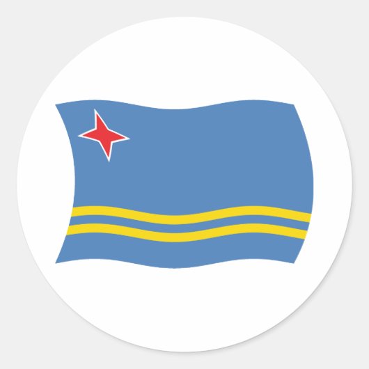 Aruba Vlag Sticker (Voorkant)
