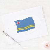 Aruba Vlag Sticker (Envelop)