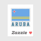 Aruba-vlag Sticker (Vel)
