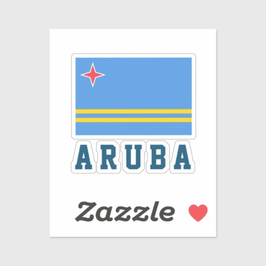 Aruba-vlag Sticker (Vel)