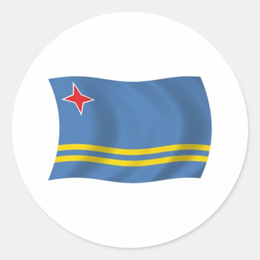Aruba Vlag Sticker (Voorkant)
