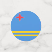 Aruba vlag tafel Confetti (Kleine voorkant)
