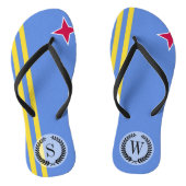 Aruba-vlag Teenslippers (Voetbed)
