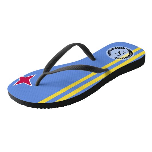 Aruba-vlag Teenslippers (Schuin)