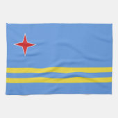 Aruba-vlag Theedoek (Horizontaal)