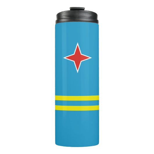 Aruba Vlag Totaal Thermische Tumbler Thermosbeker (Voorkant)