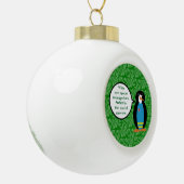 Aruba Vlag Vakantie Ms. Penguin aan het praten Keramische Bal Ornament (Links)