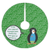 Aruba Vlag Vakantie Ms. Penguin aan het praten Kerstboom Rok (Voorkant)