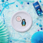 Aruba Vlag Vakantie Ms. Penguin aan het praten Papieren Bordje (Feest)