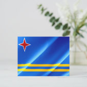 Aruba - Vlaggolven - Briefkaart (Staand voorkant)