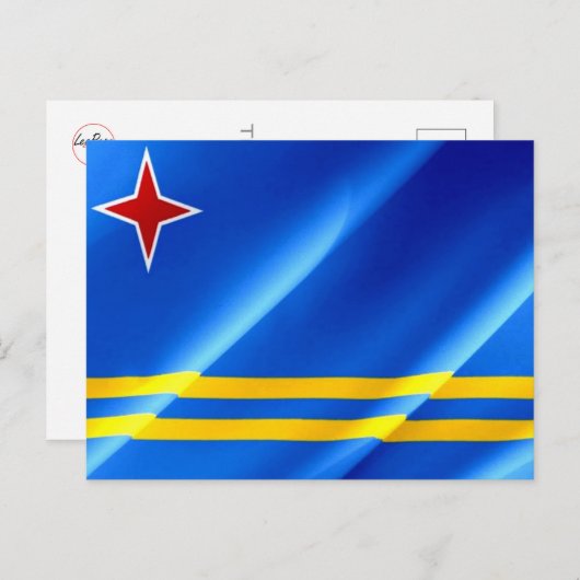 Aruba - Vlaggolven - Briefkaart (Voorkant / Achterkant)