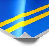 Aruba - Vlaggolven - Poster (Hoek)