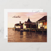 Aruba, vroeg-ochtendpier briefkaart (Voorkant / Achterkant)