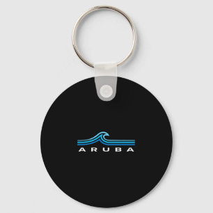 Aruba Waves Vintage Heren Dames Meisjes Jongens Re Sleutelhanger