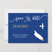 Aruba Wedding Save the Date Card, Map Magnetische Uitnodiging (Voorkant)
