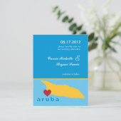 Aruba Wedding Save the Date Notice Kaart (Staand voorkant)