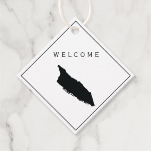 Aruba Welcome Bag Gift Label voor Wedding Weekend