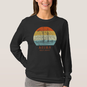 Aruba West Indies Blueprint Sailboat Vacat T-shirt