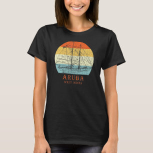 Aruba West Indies Blueprint Sailboat Vacat T-shirt