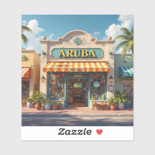 Aruba winkel sticker (Vel)