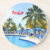 Aruba Zandsteen Onderzetter (Voorkant)
