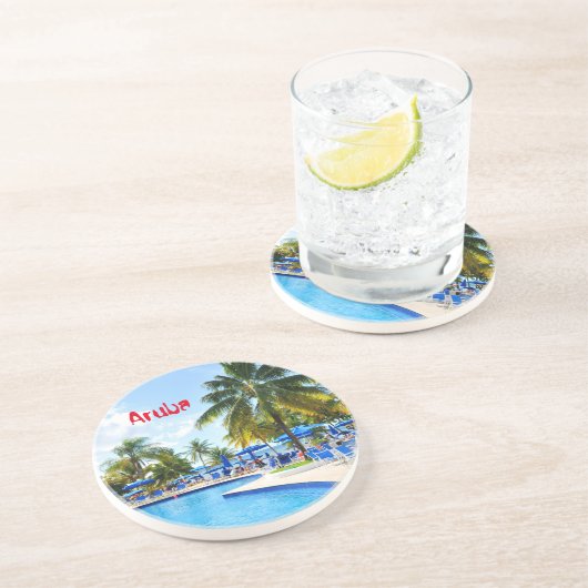 Aruba Zandsteen Onderzetter (Zijkant)