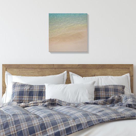 Aruba zandstrand blauwe oceaan canvas afdruk (Insitu (Slaapkamer))