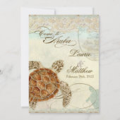 Aruba Zee Turtle Moderne Kustoever Kaart (Achterkant)