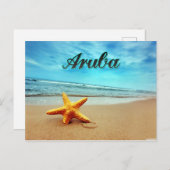 Aruba-zeester Briefkaart (Voorkant / Achterkant)