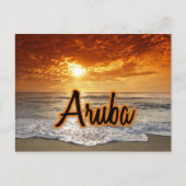 Aruba-zonsondergang Briefkaart (Voorkant)