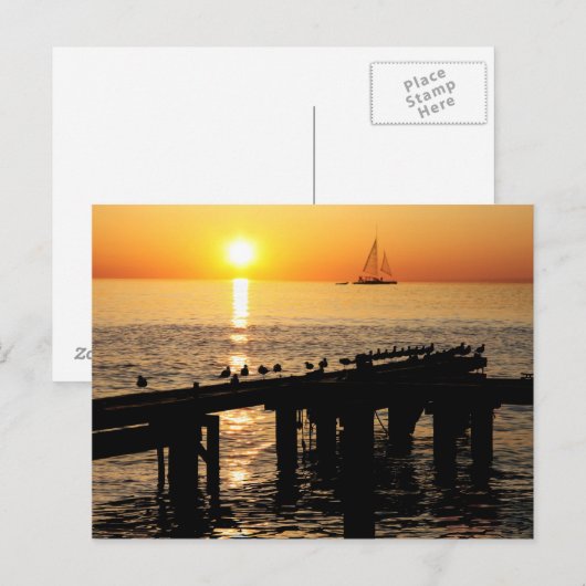 Aruba-zonsondergang Briefkaart (Voorkant / Achterkant)