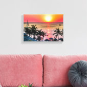 Aruba-zonsondergang Canvas Afdruk (Insitu (Woonkamer))