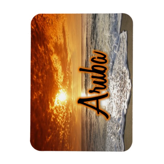 Aruba-zonsondergang Magneet (Verticaal)