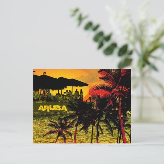 Aruba - zwammen, zonnesteen en oceaan briefkaart (Staand voorkant)