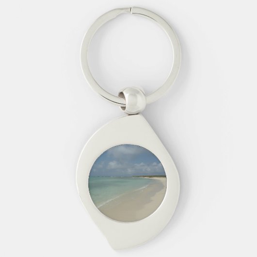 Arubaans strand II Mooie natuur scène Sleutelhanger (Voorkant)