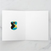 Arubaanse Black Angel kerstvlag gepersonaliseerd Kaart (Binnen)