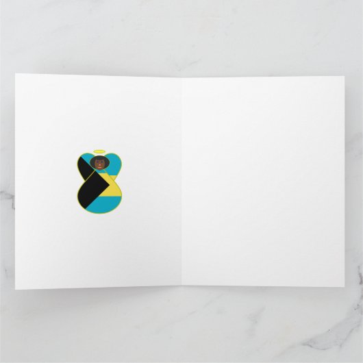 Arubaanse Black Angel kerstvlag gepersonaliseerd Kaart (Binnen)