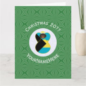 Arubaanse Black Angel kerstvlag gepersonaliseerd Kaart (Voorkant)