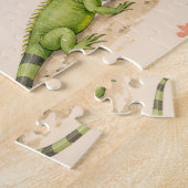 Arubaanse divi boom, ezel, leguaan, cactus legpuzzel (Zijkant)