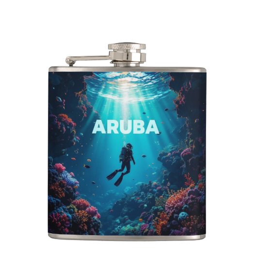 Arubaanse duiker heupfles (Voorkant)