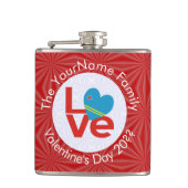 Arubaanse rode letters LOVE Flag gepersonaliseerd Heupfles (Voorkant)