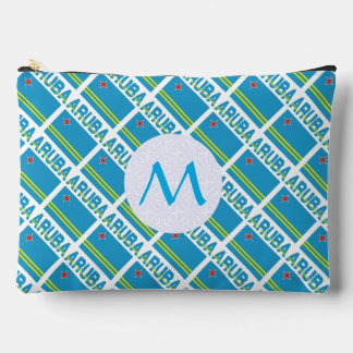 Arubaanse vlag betegeld monogram etui