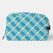 Arubaanse vlag betegeld monogram toilettasje (Achterkant)